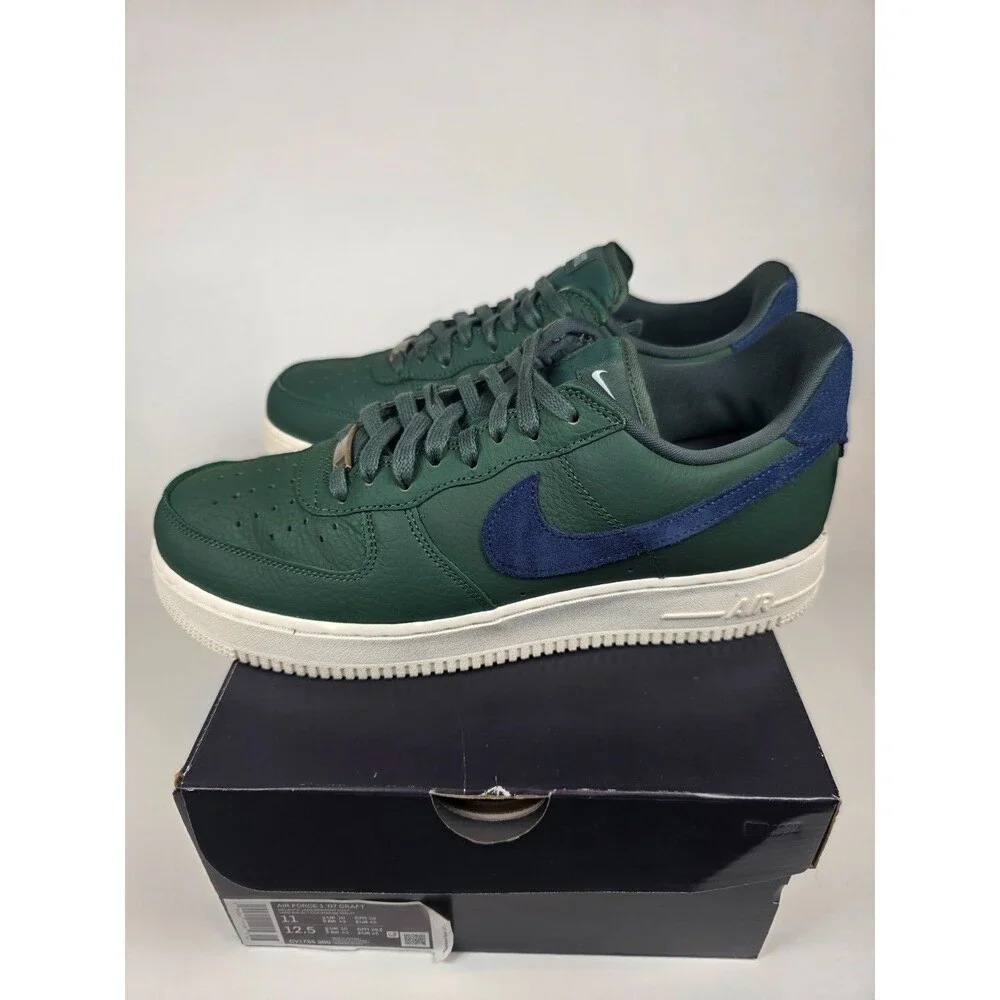 Nike Air Force 1 07 Craft Size 11 DS CV1755-300 Galactic Jade Midnight Navy